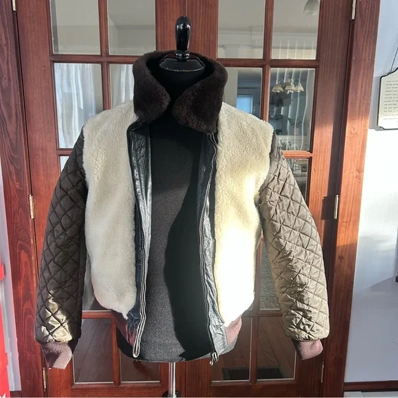 Vintage LL Bean G-1 Goatskin Leather Bomber Flight Jacket 42 Wool Quilt Lined - Picture 10 of 16